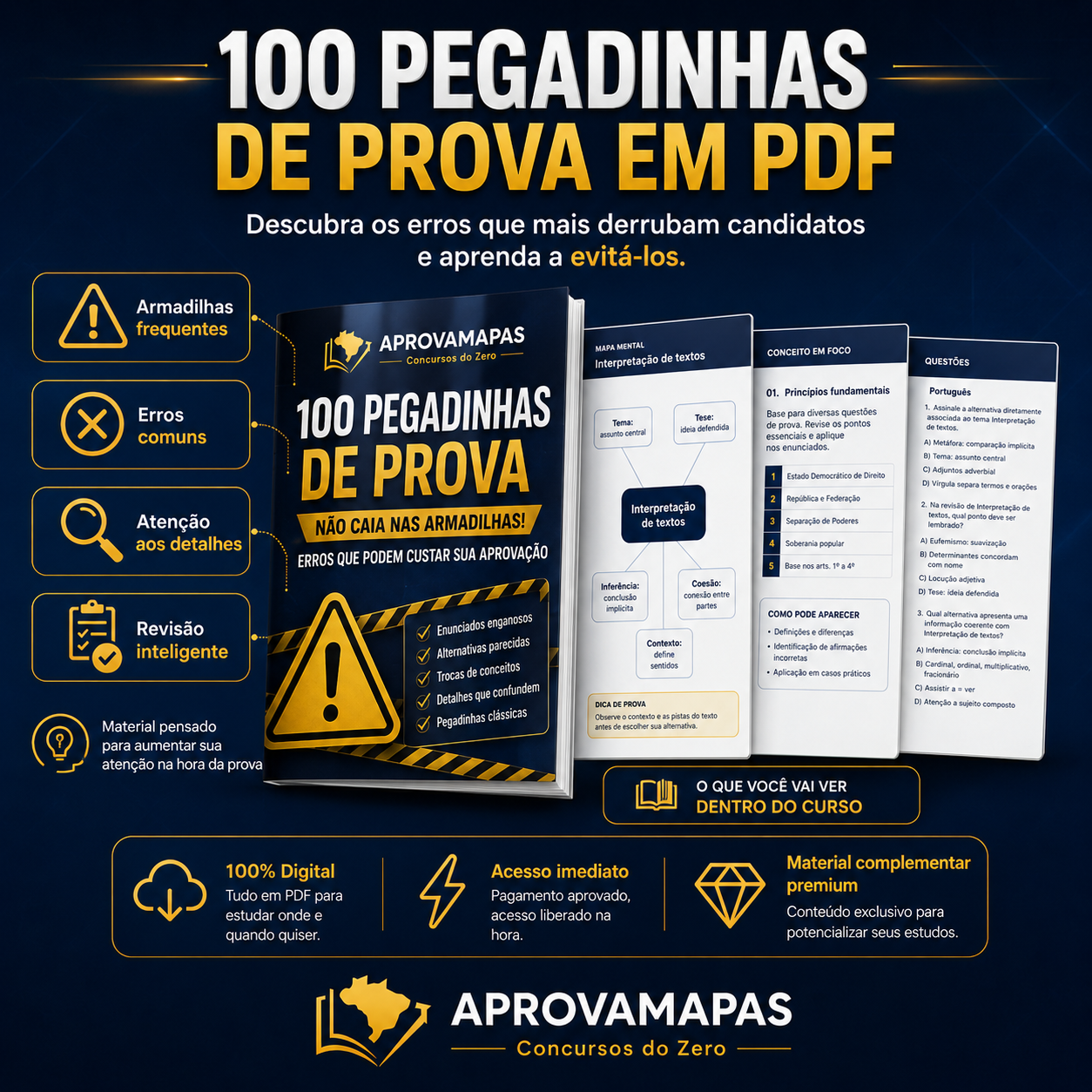 100 Pegadinhas de Prova em PDF